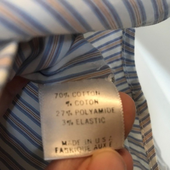 THEORY pink/gray/white striped button down shirt top blouse size P - Picture 3 of 6